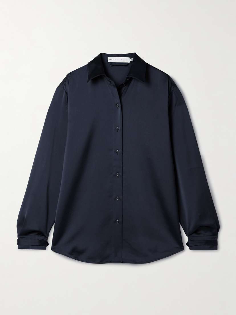 Proenza Schouler White Label Raven Satin-twill Shirt