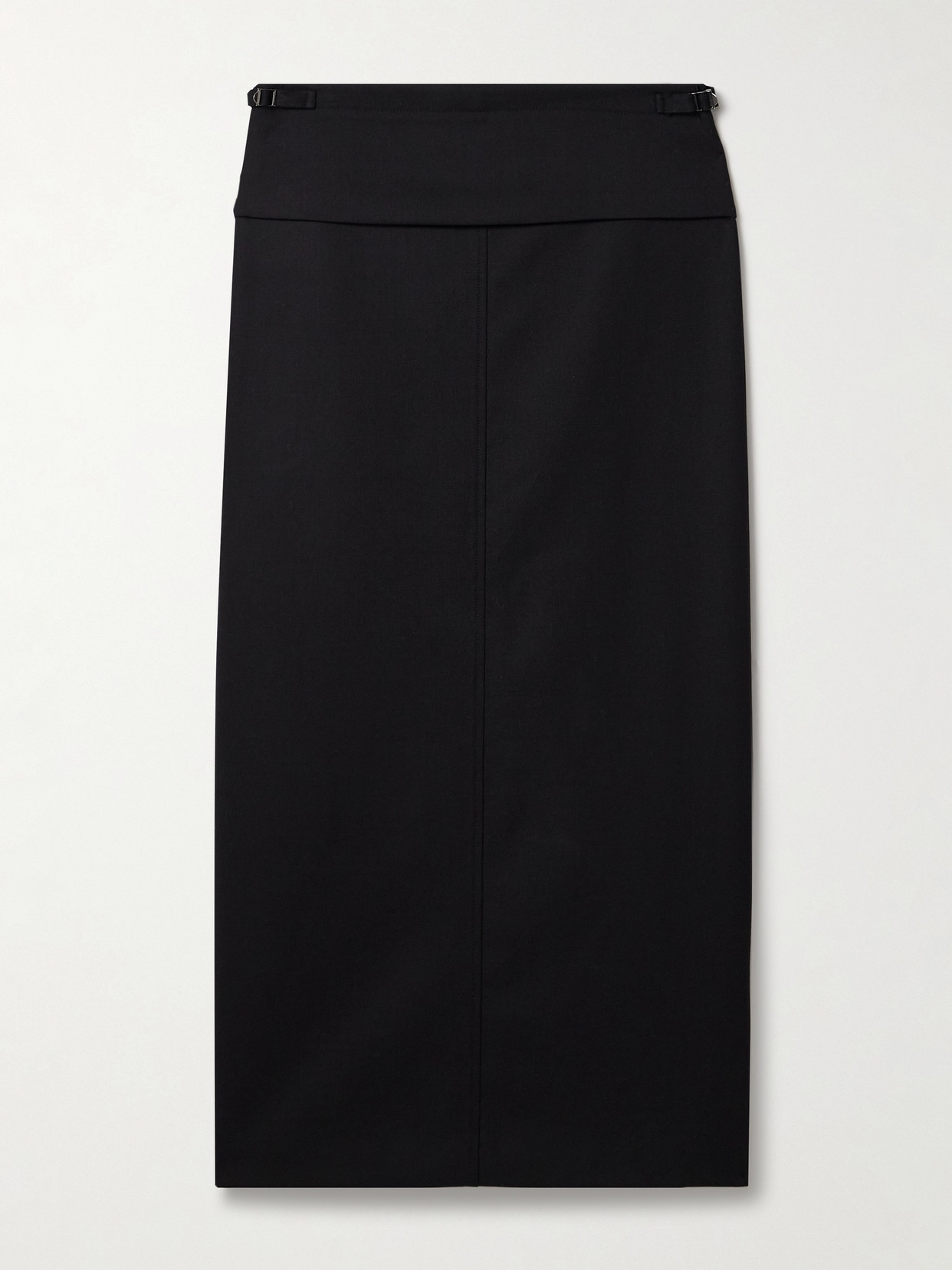Proenza Schouler Adriana Paneled Wool-blend Twill Maxi Skirt In Black