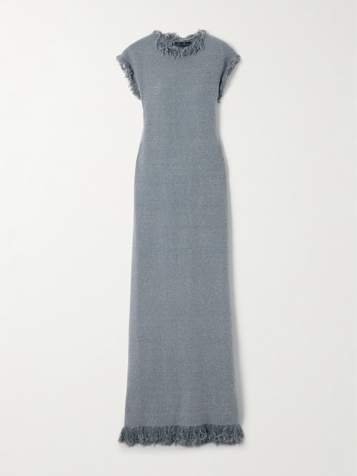 Proenza Schouler - Toni Cut-out Fringed Bouclé Maxi Dress - Gray