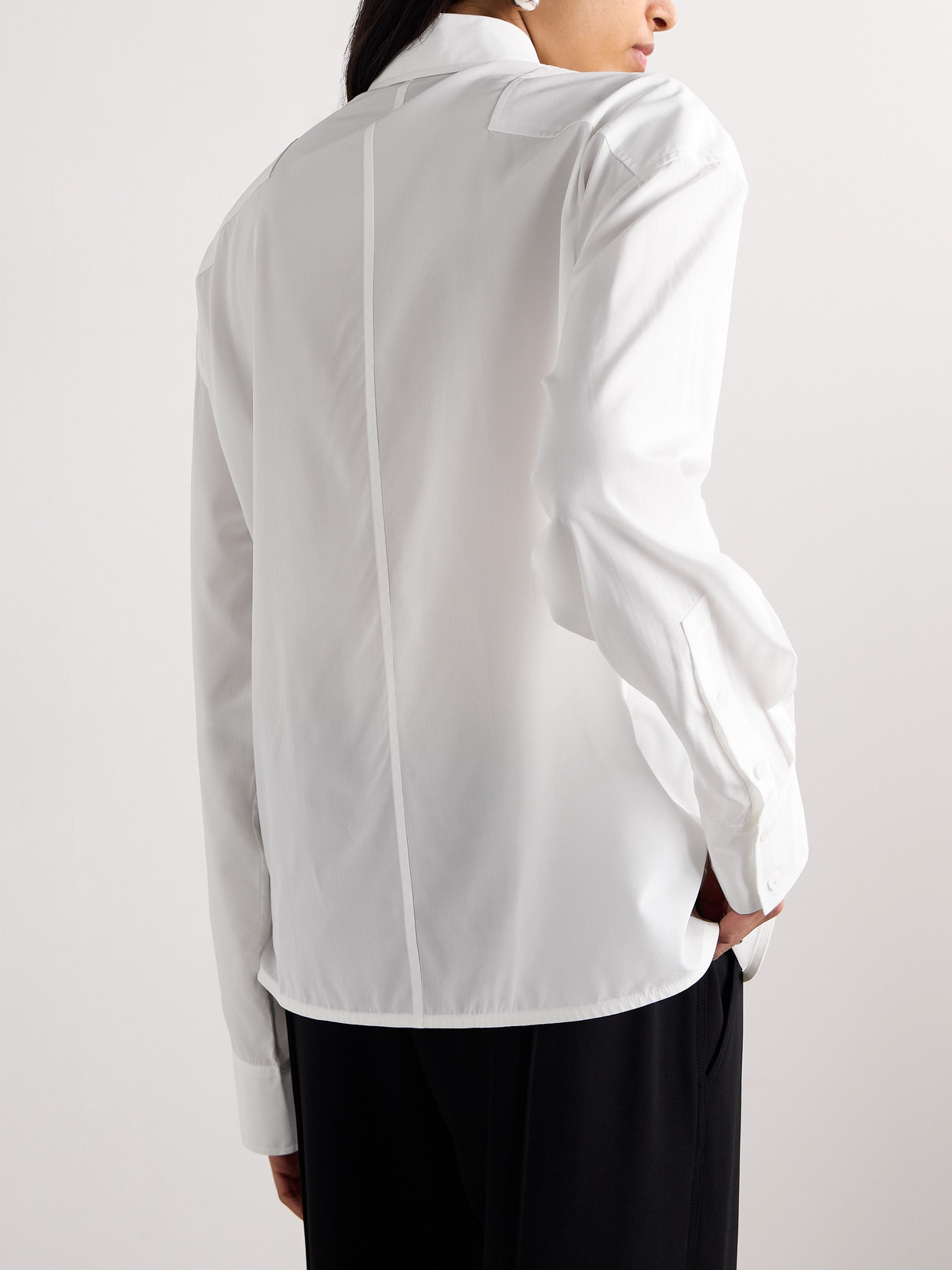Proenza Schouler Demi Crepe De Chine Shirt In White