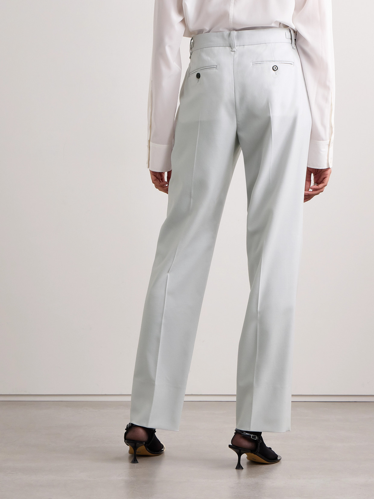Proenza Schouler Amara Cotton Trousers In Gray
