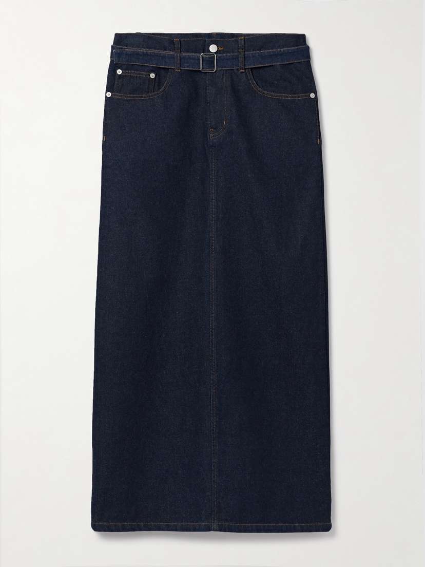Proenza Schouler Calder Belted Denim Maxi Skirt