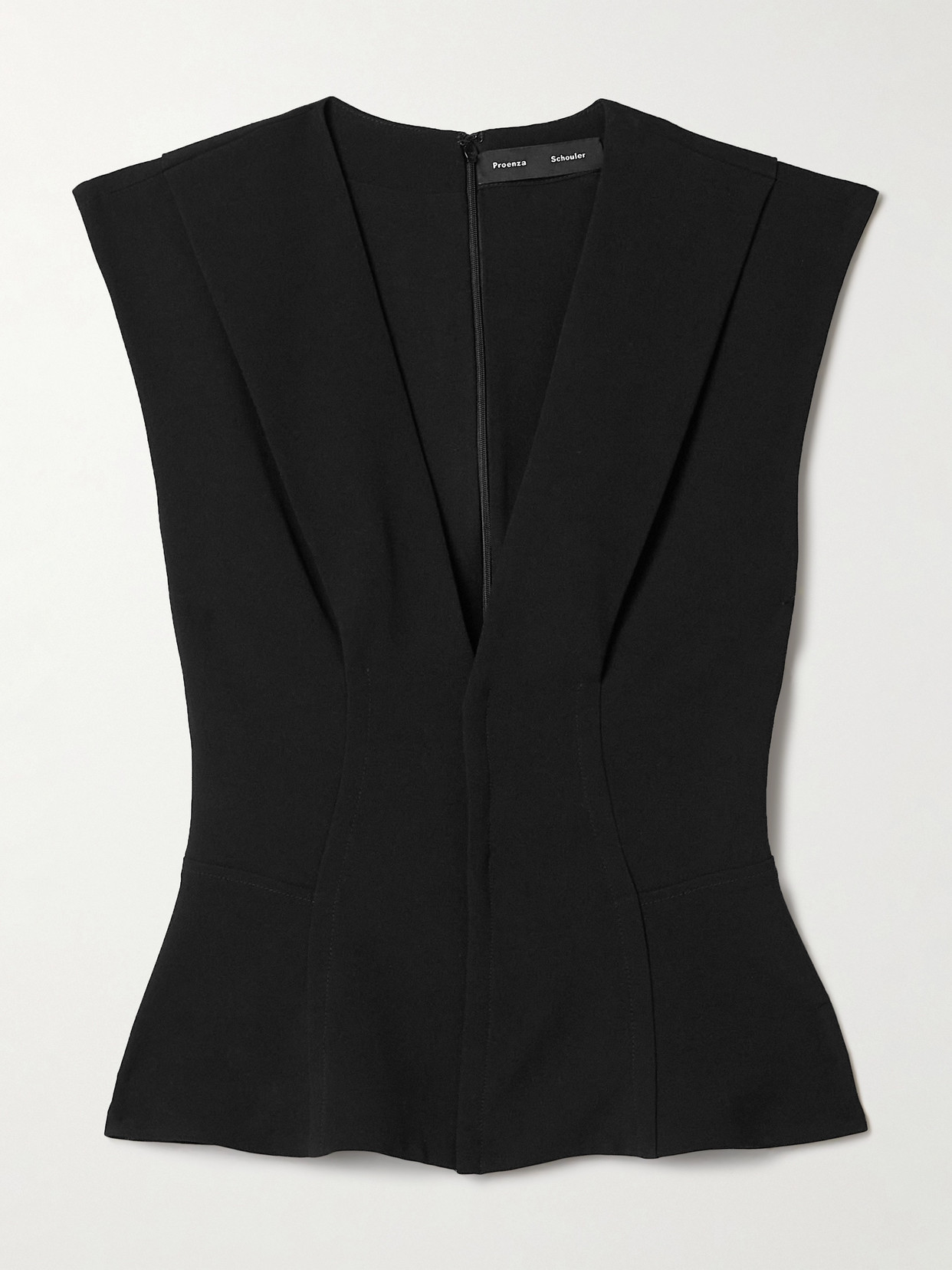 Proenza Schouler - Janet Pleated Crepe Top - Black