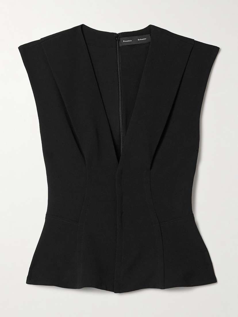 Proenza Schouler Janet Pleated Crepe Top