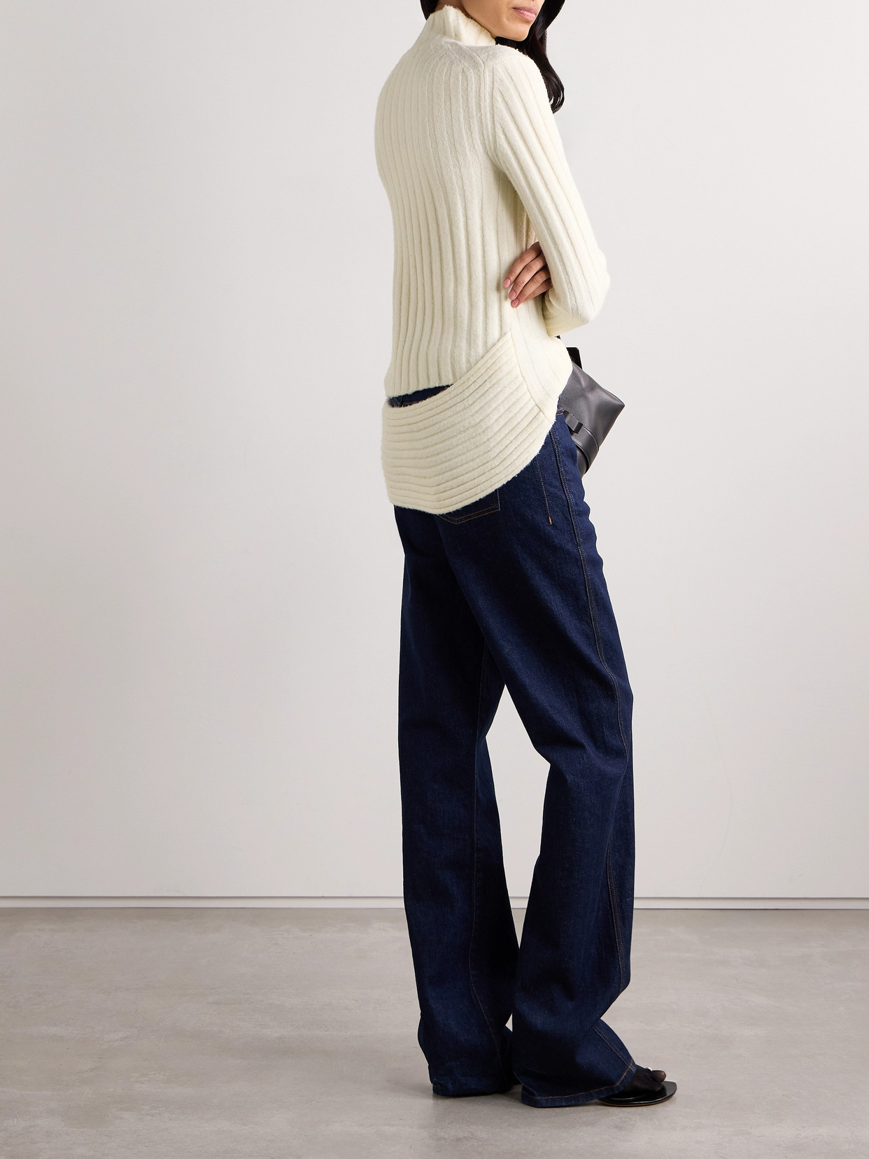 Proenza Schouler Haven Ribbed-knit Wool-blend Sweater In White