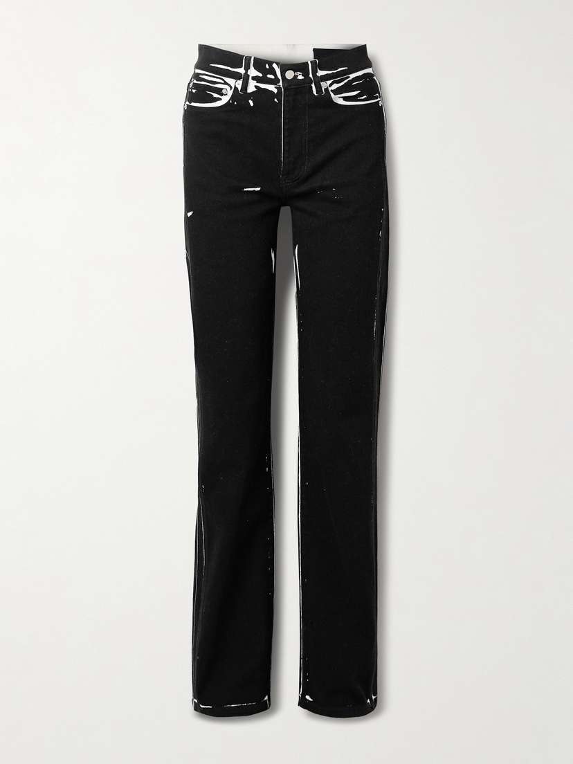 Proenza Schouler Ryman Mid-rise Straight-leg Printed Jeans