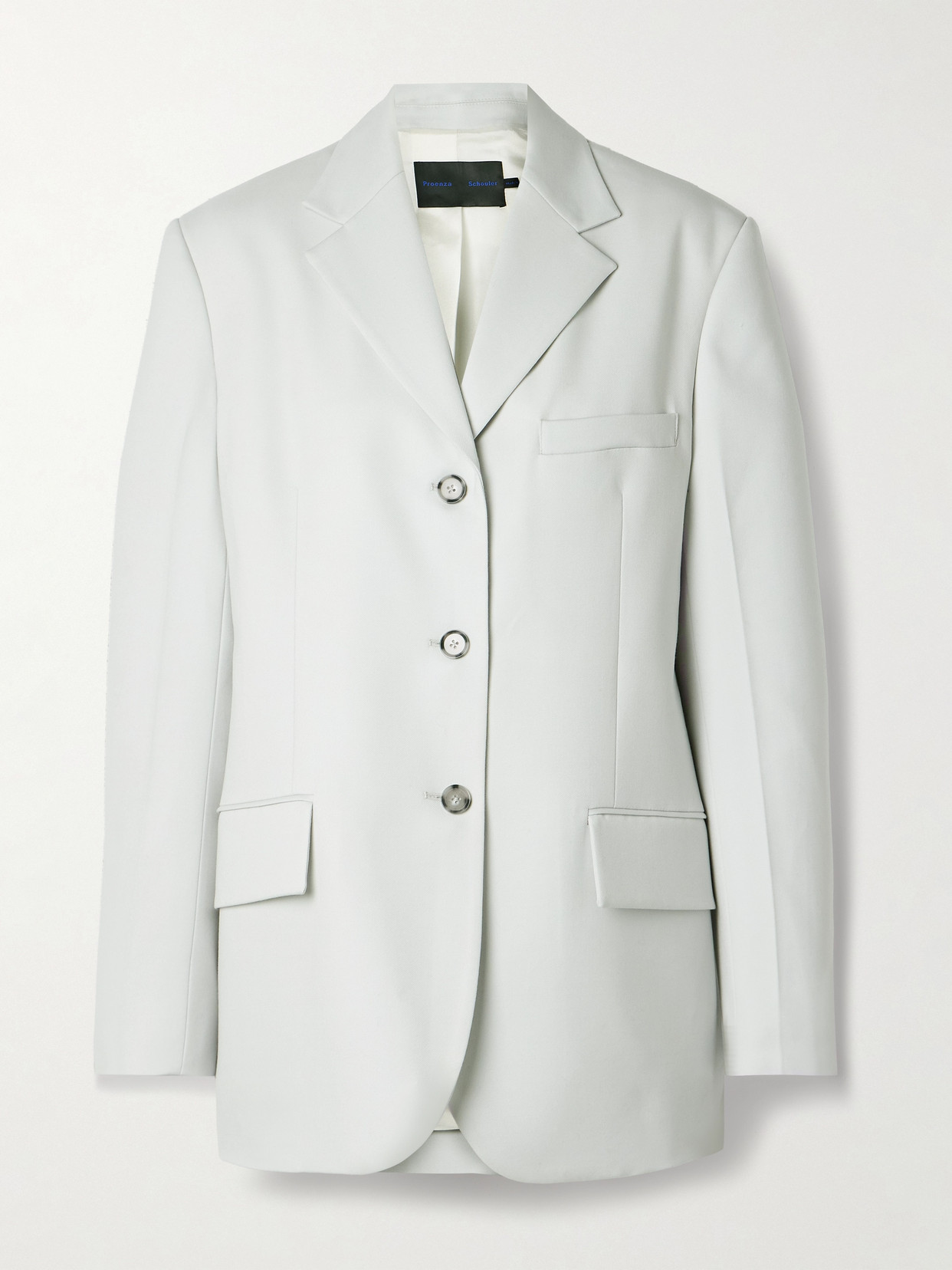 Proenza Schouler Archer Wool-blend Twill Blazer In Gray
