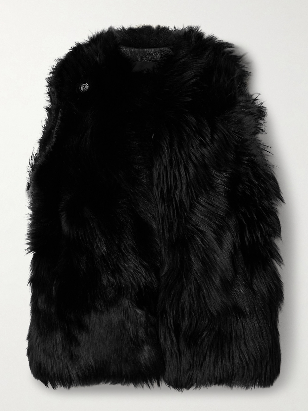 Shop Proenza Schouler Aubrey Shearling Vest In Black