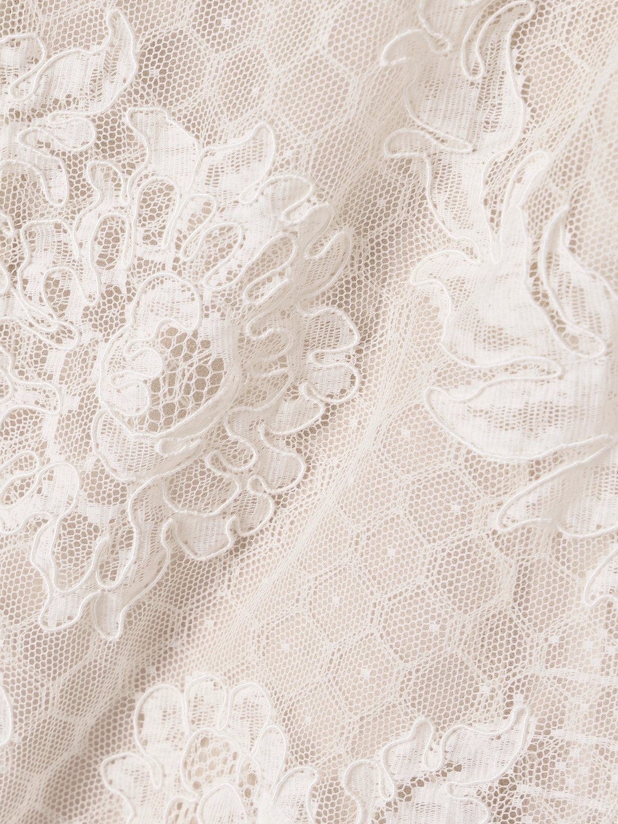 Danielle Frankel Laurel Draped Cotton-blend Corded Lace Gown In Off-white