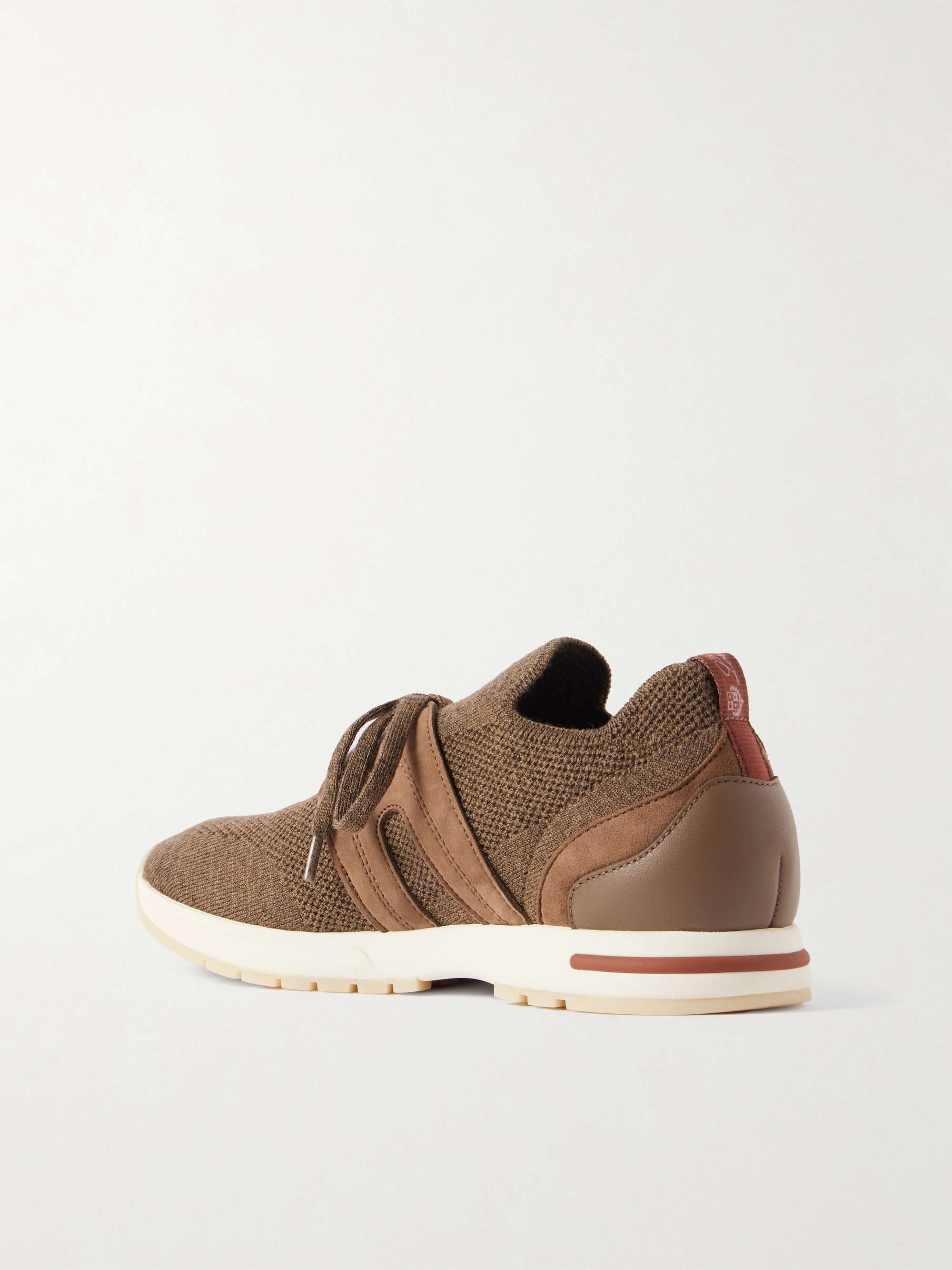 LORO PIANA Flexy Lady wool, leather and suede sneakers