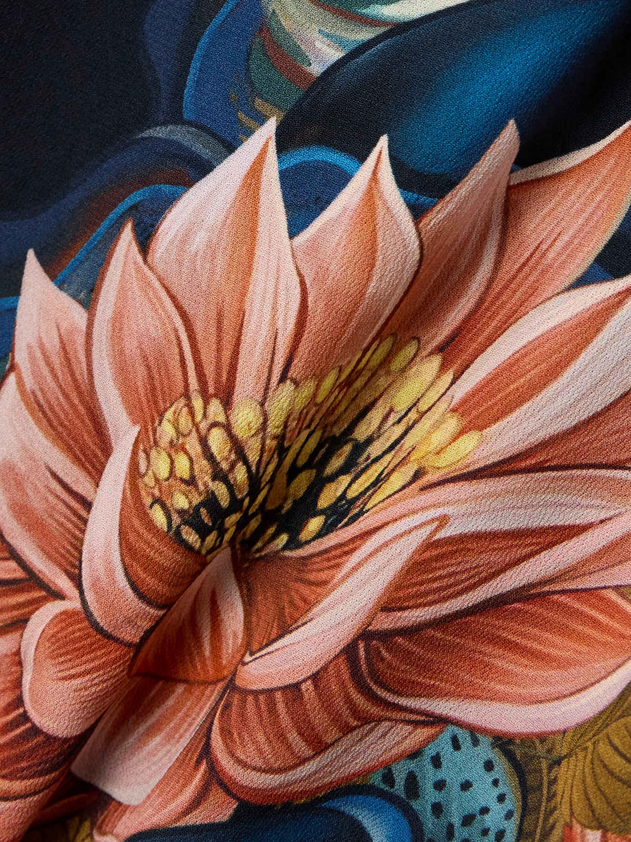 Borgo De Nor Cocoa Floral-print Crepe Mini Dress In Black