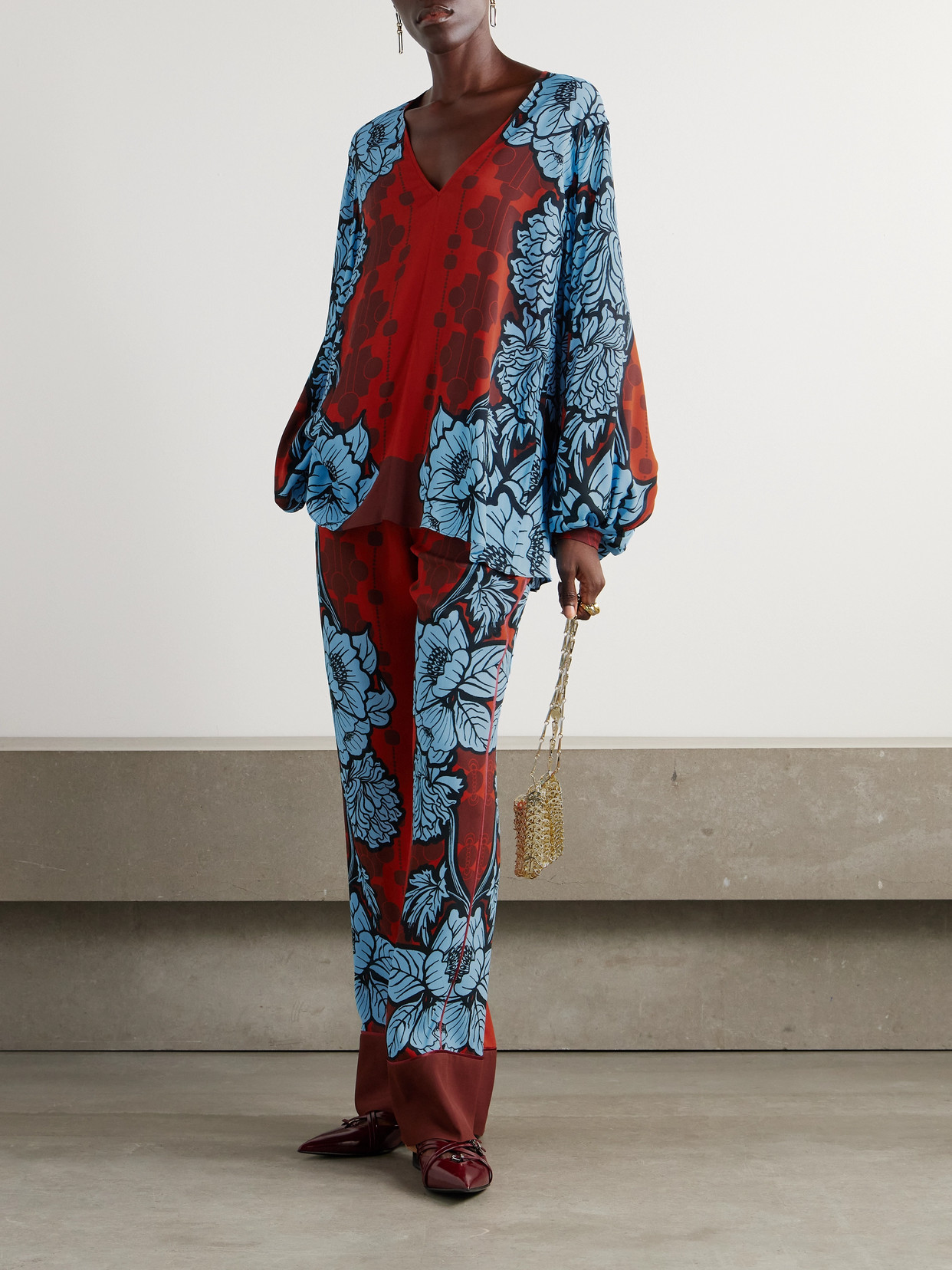 Stellan Floral-Print Crepe De Chine Blouse