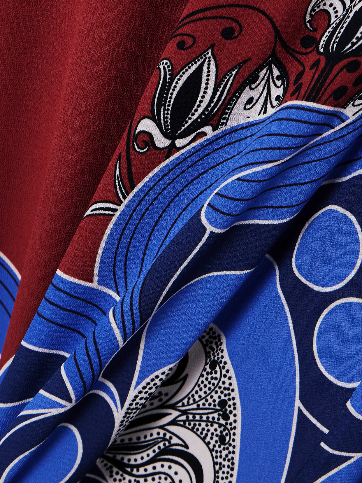 Borgo De Nor Capucine Printed Crepe Maxi Dress In Blue