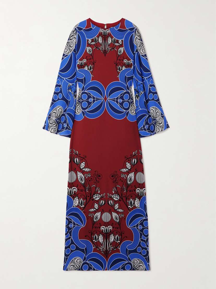 Borgo de Nor Capucine Printed Crepe Maxi Dress