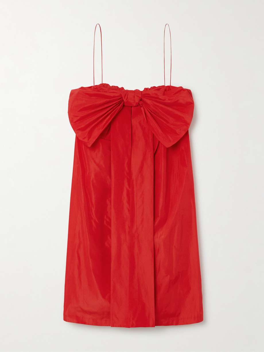 estee bow-embellished taffeta mini dress