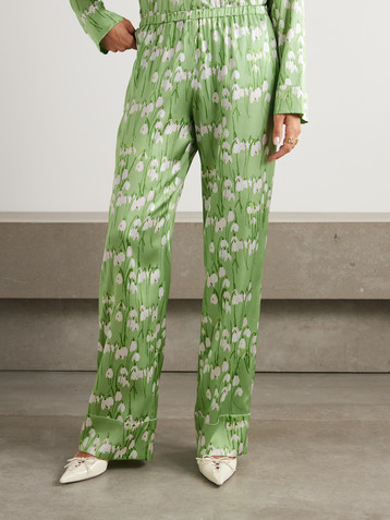 Bernadette Louis floral-print silk-blend pajama pants