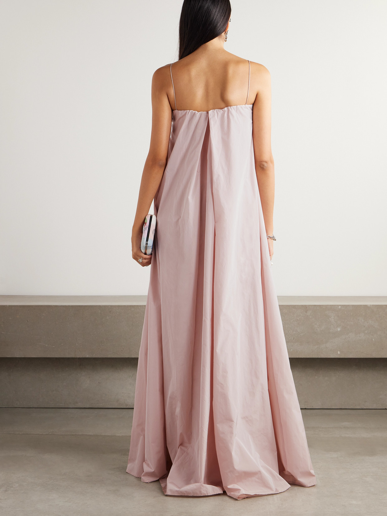 Bernadette Estelle Bow-embellished Taffeta Gown In Pink