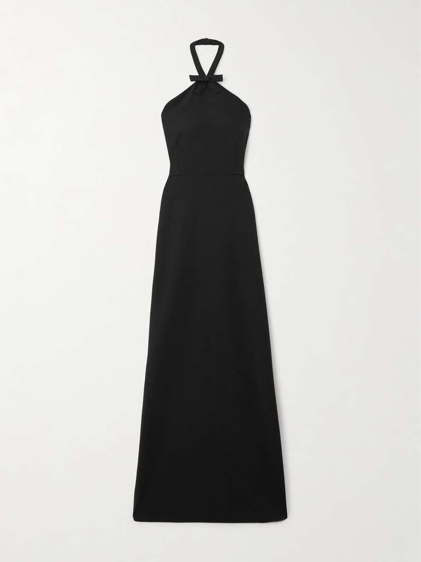 BERNADETTE Jolene Halterneck Crepe Maxi Dress
