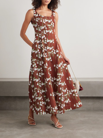 Bernadette Maudette floral-print taffeta midi dress