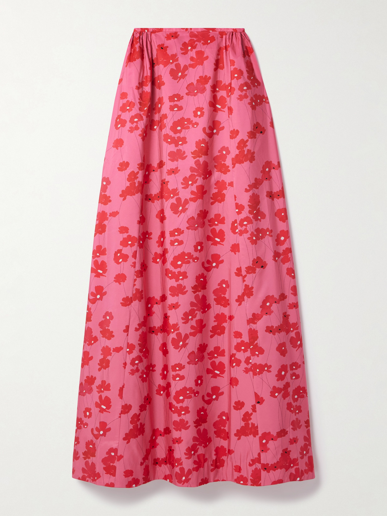 BERNADETTE ELLE FLORAL-PRINT TAFFETA MAXI SKIRT