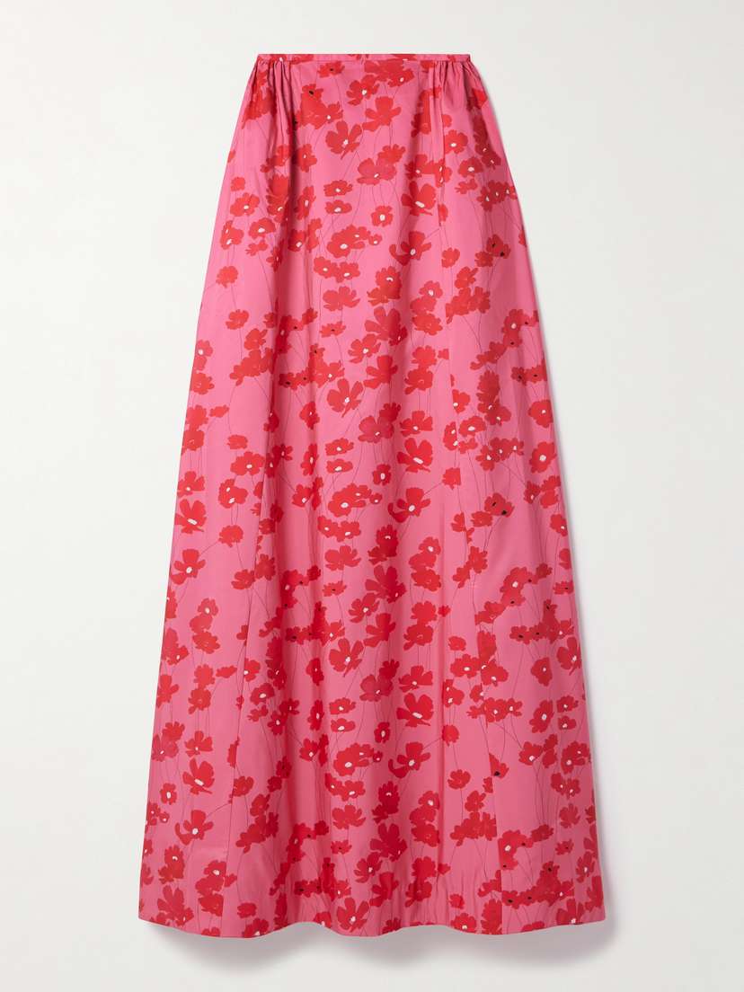 BERNADETTE Elle Floral-print Taffeta Maxi Skirt