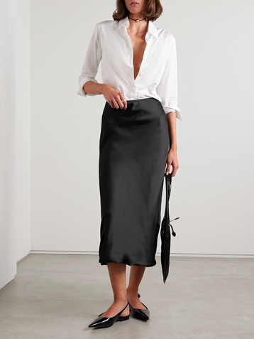 Norma Kamali Obie satin maxi skirt