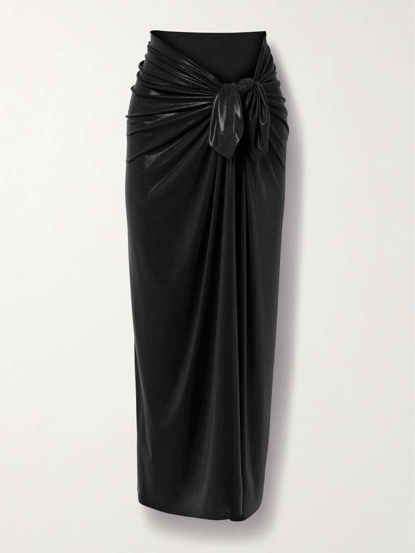 Norma Kamali Ernie Stretch-lamé Pareo