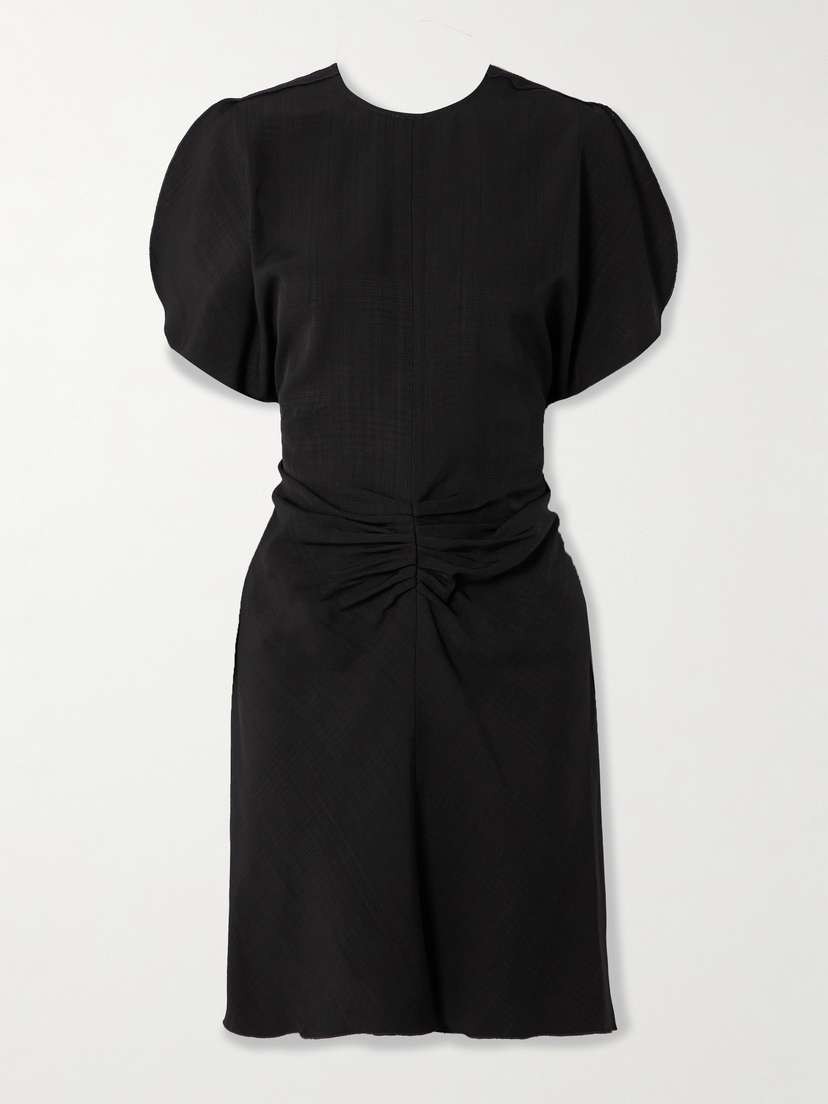 Victoria Beckham Gathered Woven Mini Dress - UK 16