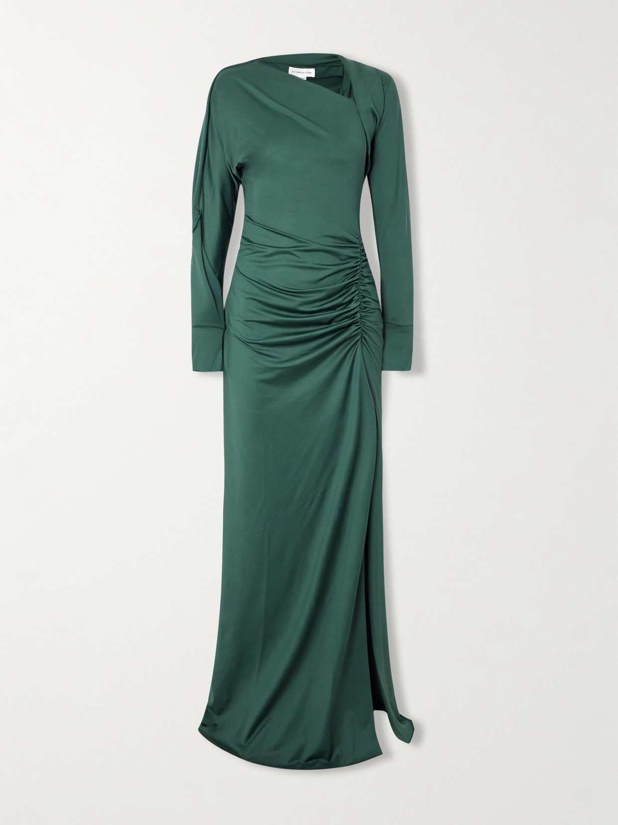 Victoria Beckham - Gathered Stretch-jersey Maxi Dress - Green