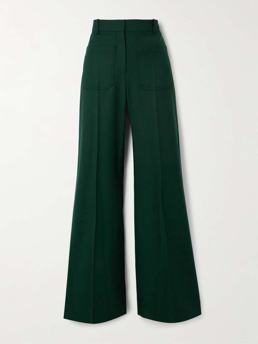 Victoria Beckham Alina Twill Flared Pants