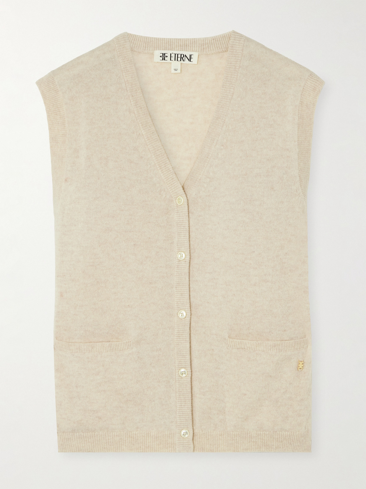 Éterne Elton Cashmere Vest In Neutrals