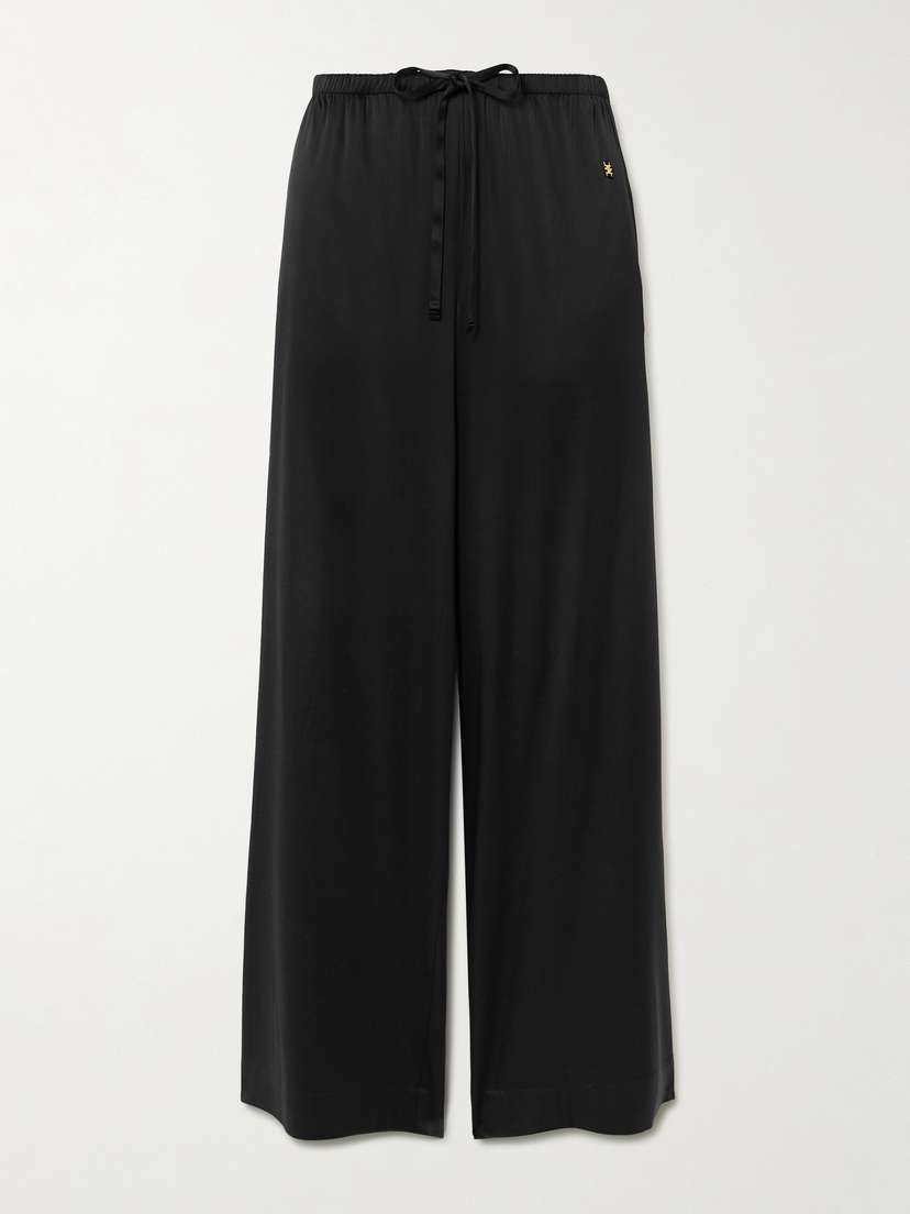 ÉTERNE Brody Silk-satin Wide-leg Pants