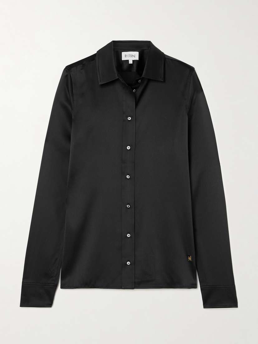 ÉTERNE Constance Silk-satin Shirt