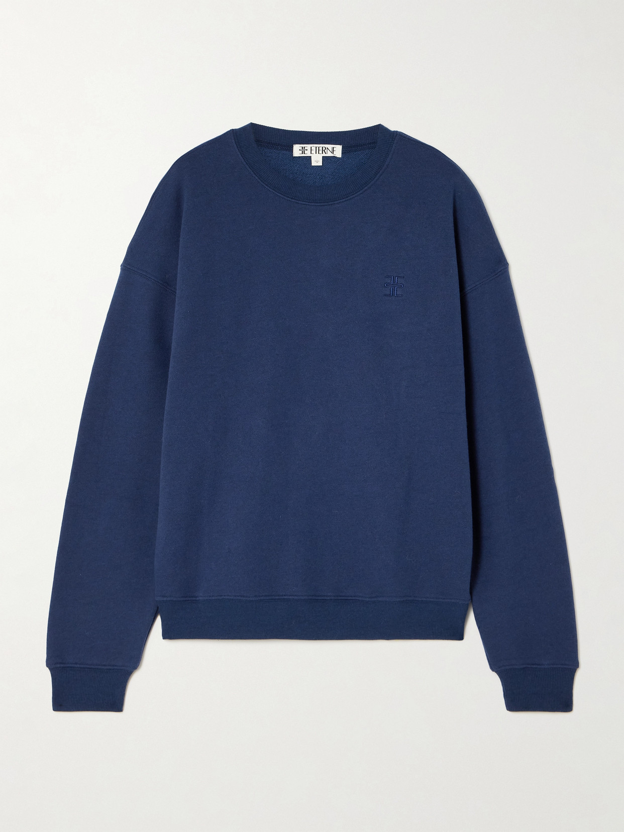 Éterne French Cotton And Modal-blend Terry Sweatshirt In Blue
