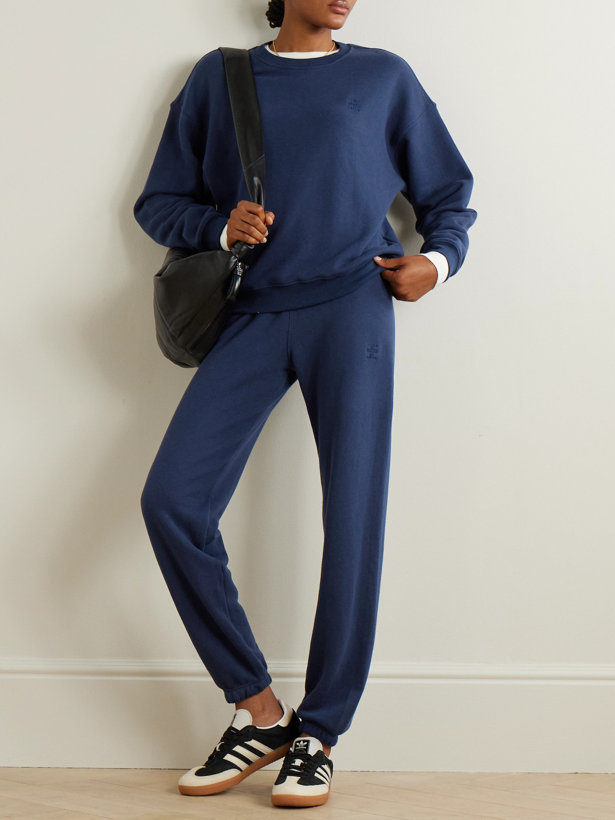 Éterne French Cotton And Modal-blend Terry Sweatshirt In Blue