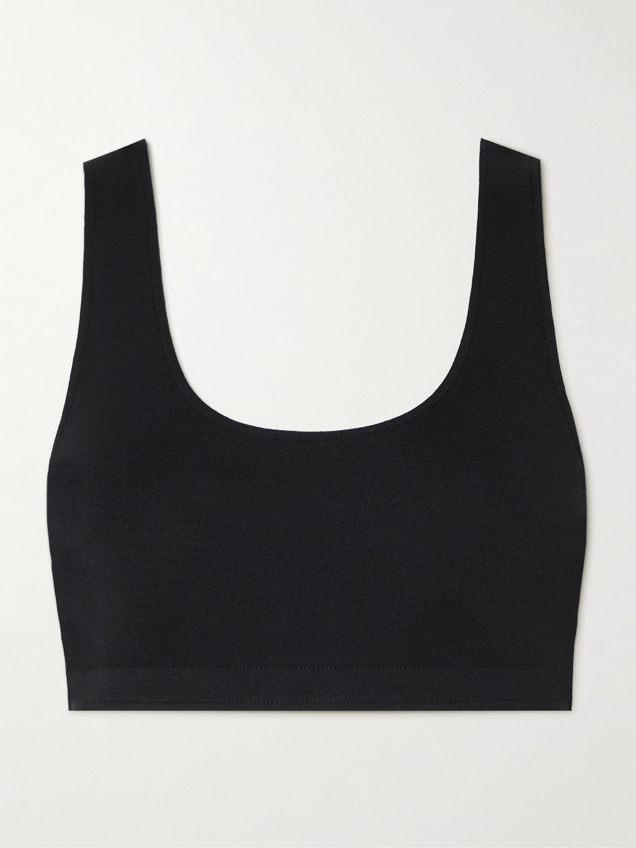 Éterne Stretch Sports Bra In Black