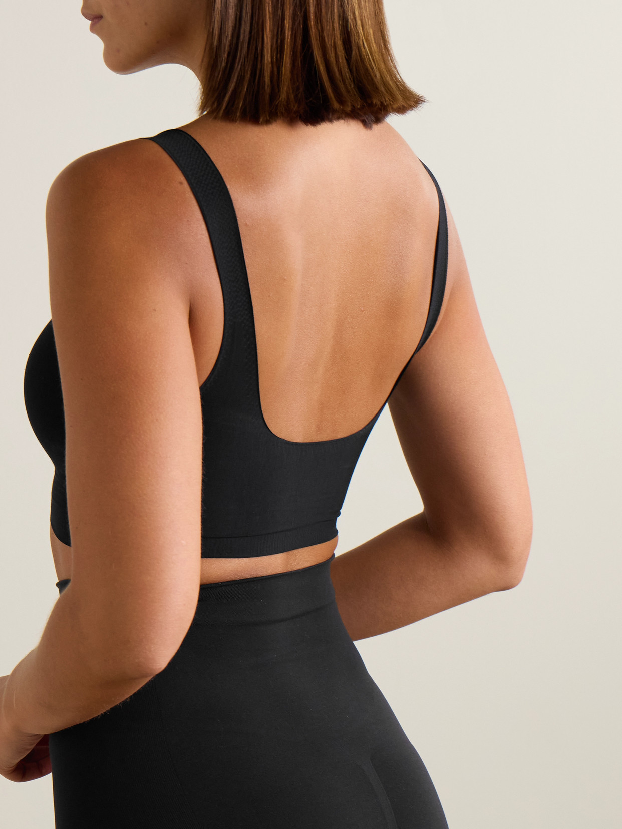 Commando Set Of Two Butter Stretch-micro Modal Soft-cup Bralette In Black