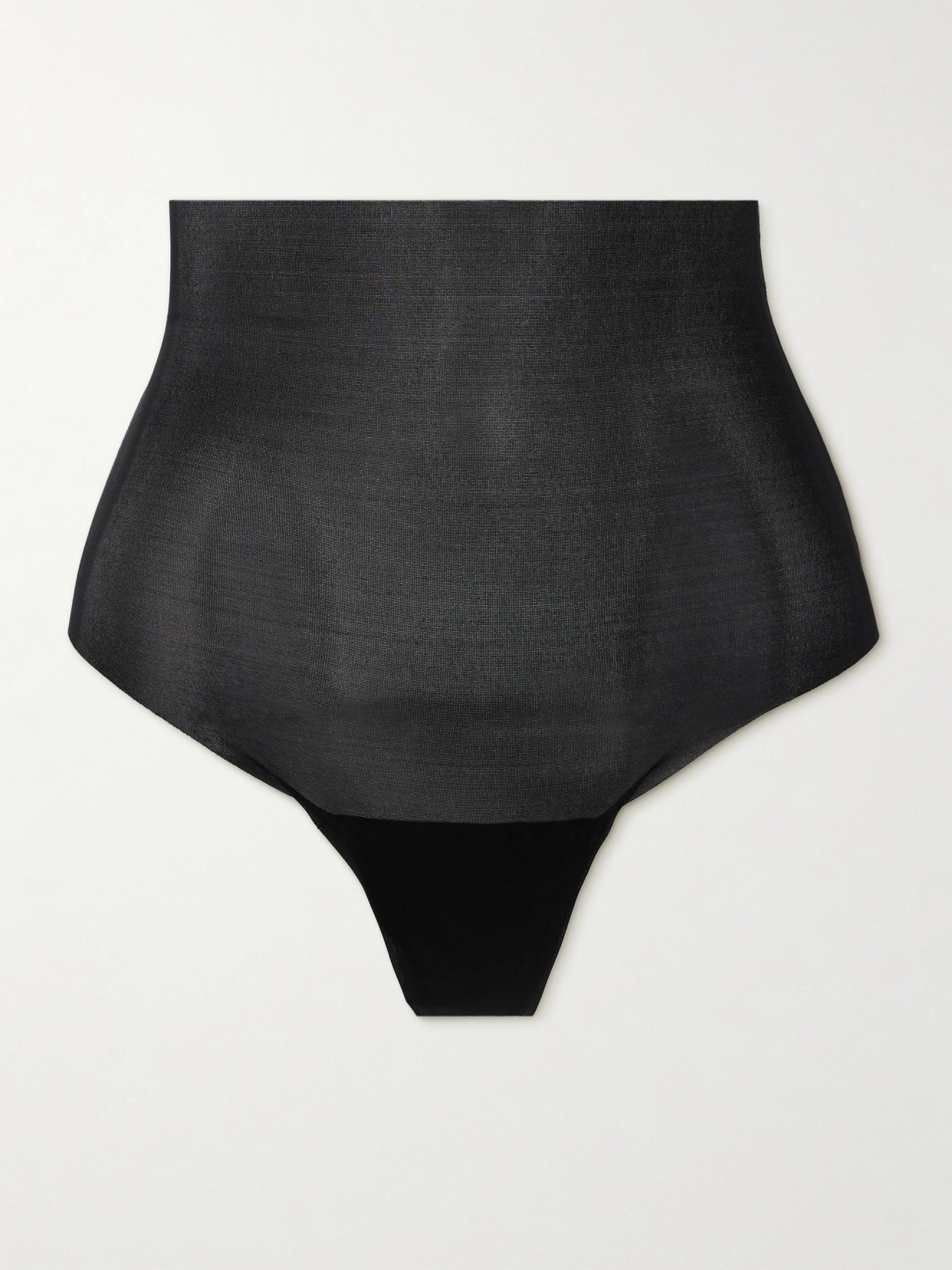 Commando Featherlight Control Stretch-jersey Thong In Black