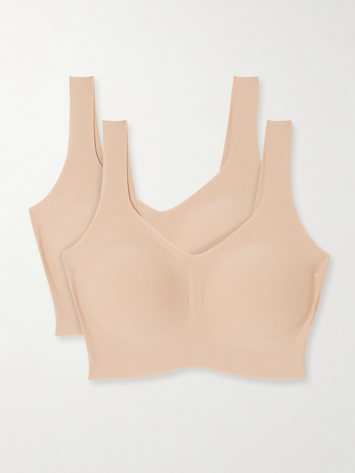 Commando - Set Of Two Butter Stretch-micro Modal Soft-cup Bralette - Beige