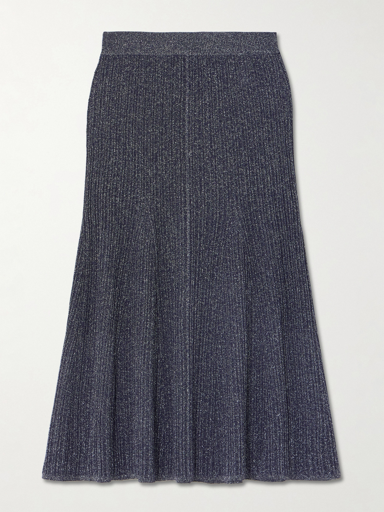Joseph Pleated Lurex Midi Skirt In Purple