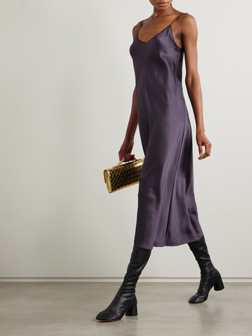 JOSEPH Clea silk-satin midi dress