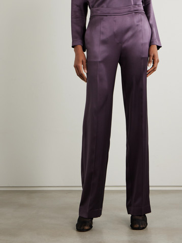 JOSEPH Tova silk-satin straight-leg pants