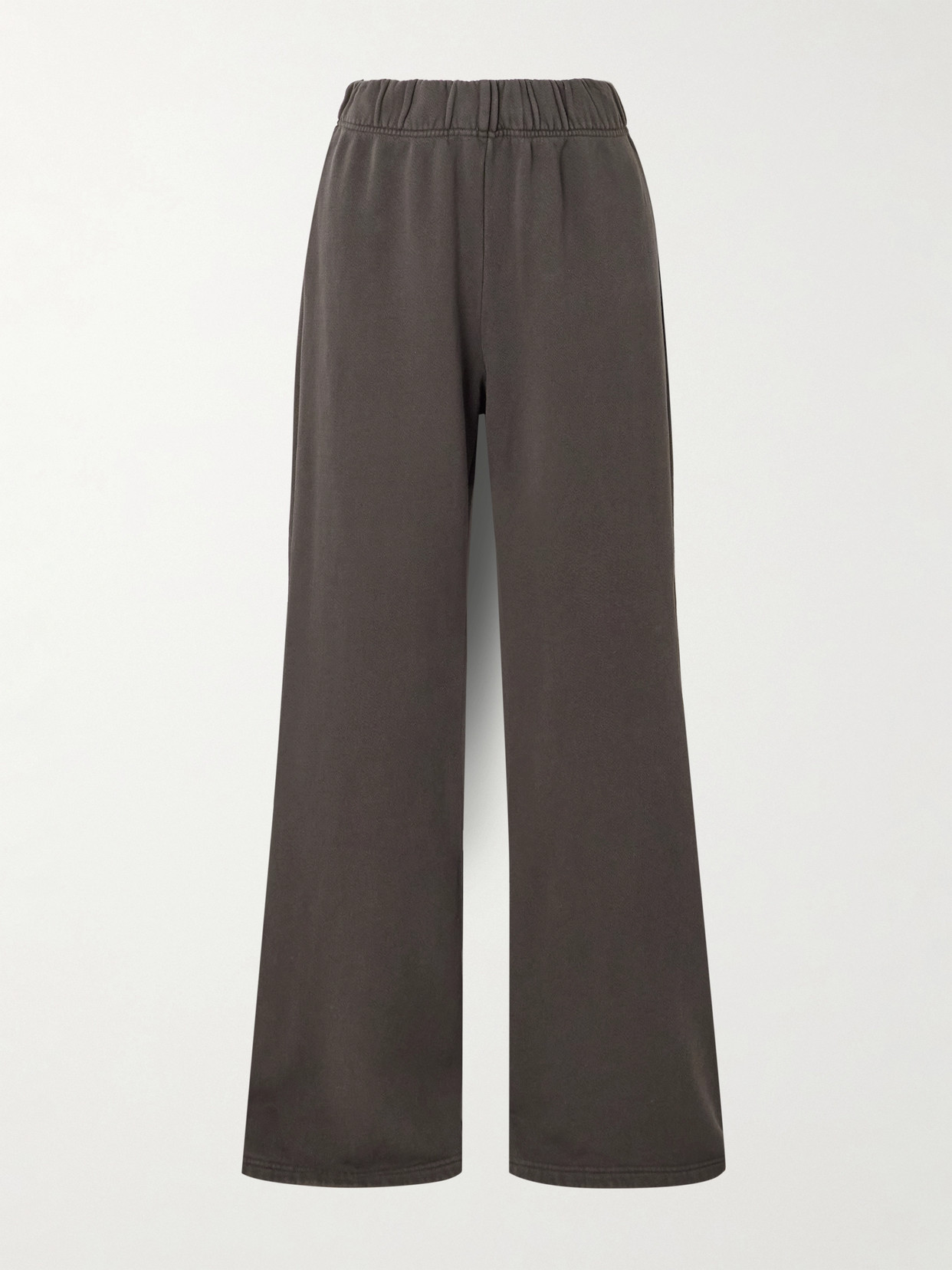 Les Tien Cotton-jersey Flared Track Pants In Gray