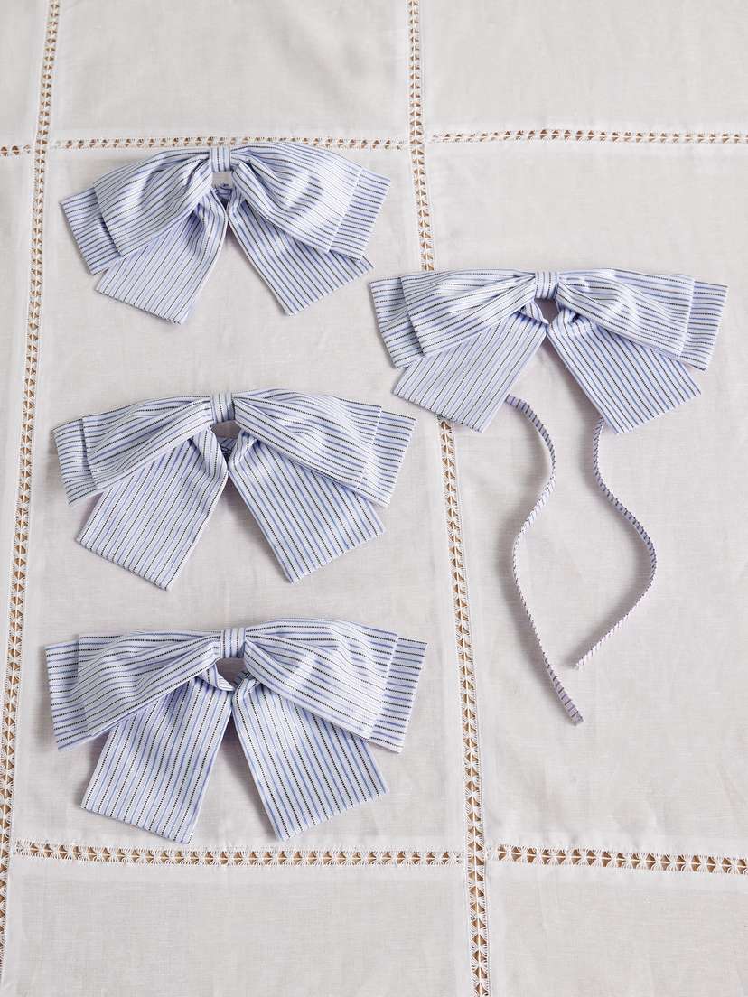 Gohar World Set Of Four Cotton-blend Jacquard Napkin Bows