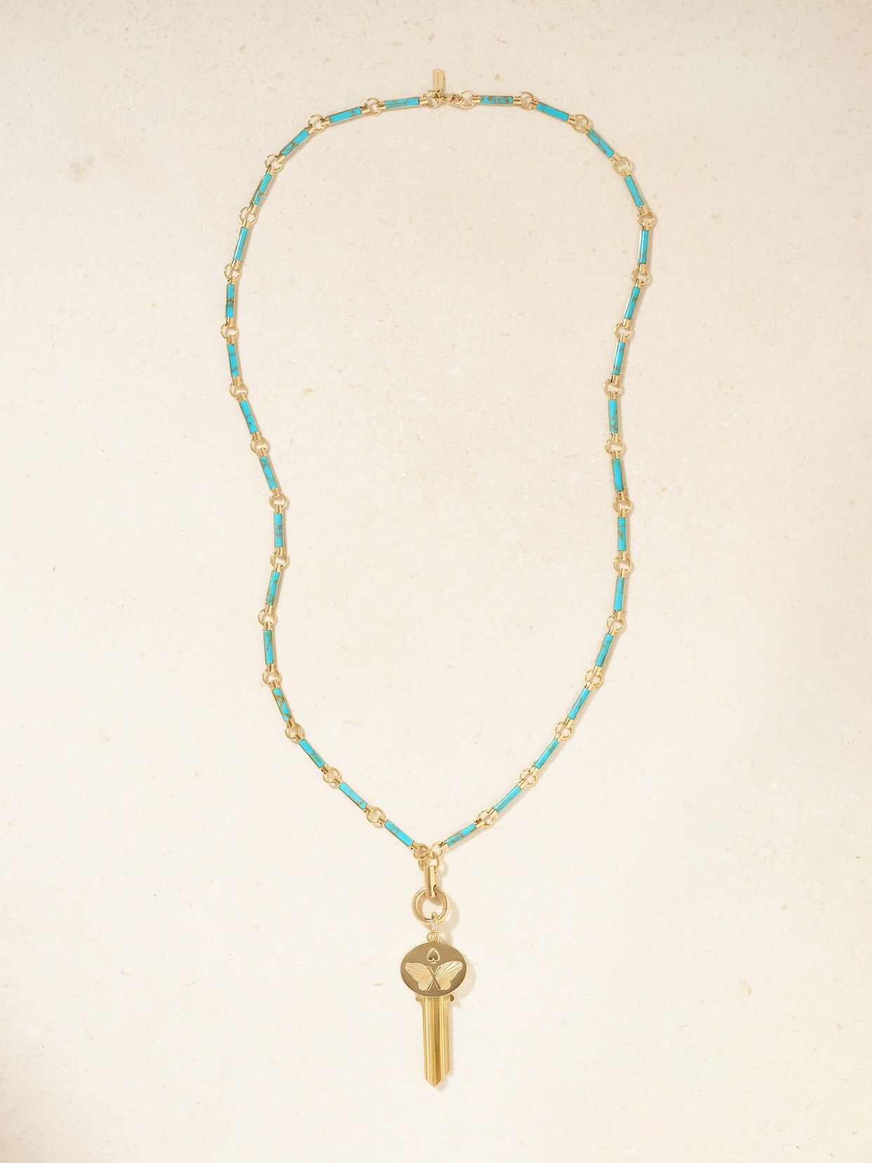 Foundrae Reverie 18-karat Gold, Turquoise And Diamond Necklace In Green