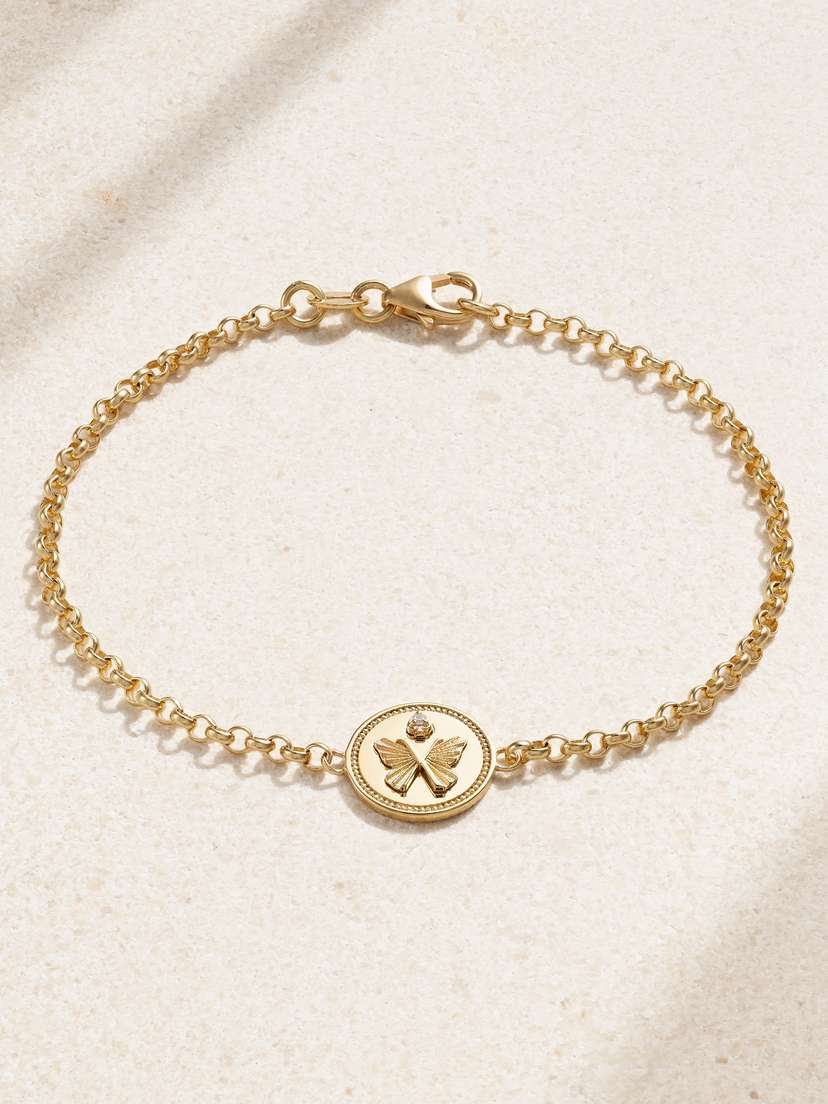 Foundrae Reverie Stationary 18-karat Gold Diamond Bracelet