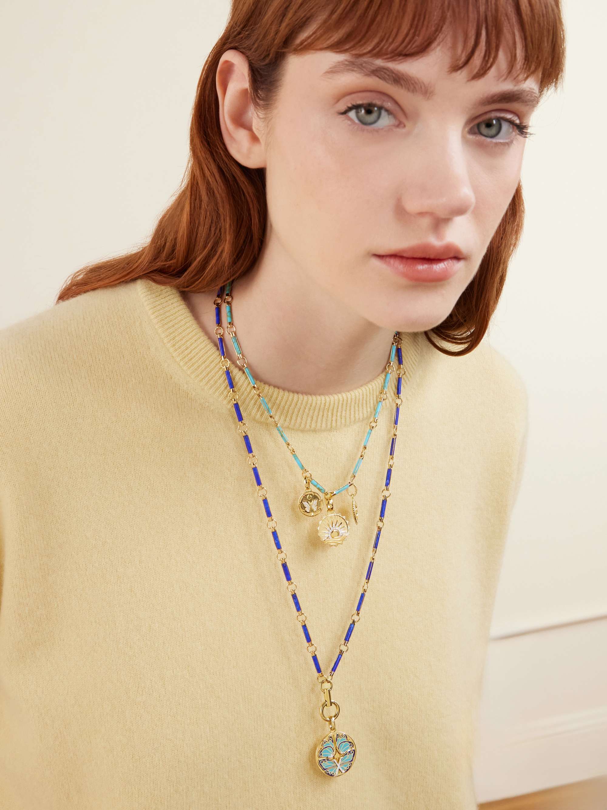 JEWELEY ART FUJI 18Kゴールドネックレス FOUNDRAE Reverie Element 18-karat gold, lapis lazuli, diamond and