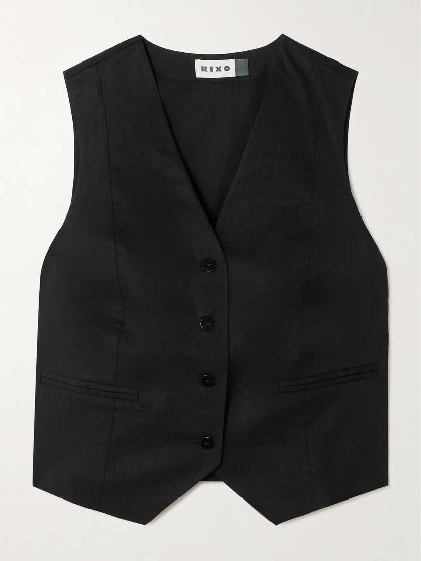 Rixo Norah Cotton And Linen-blend Vest