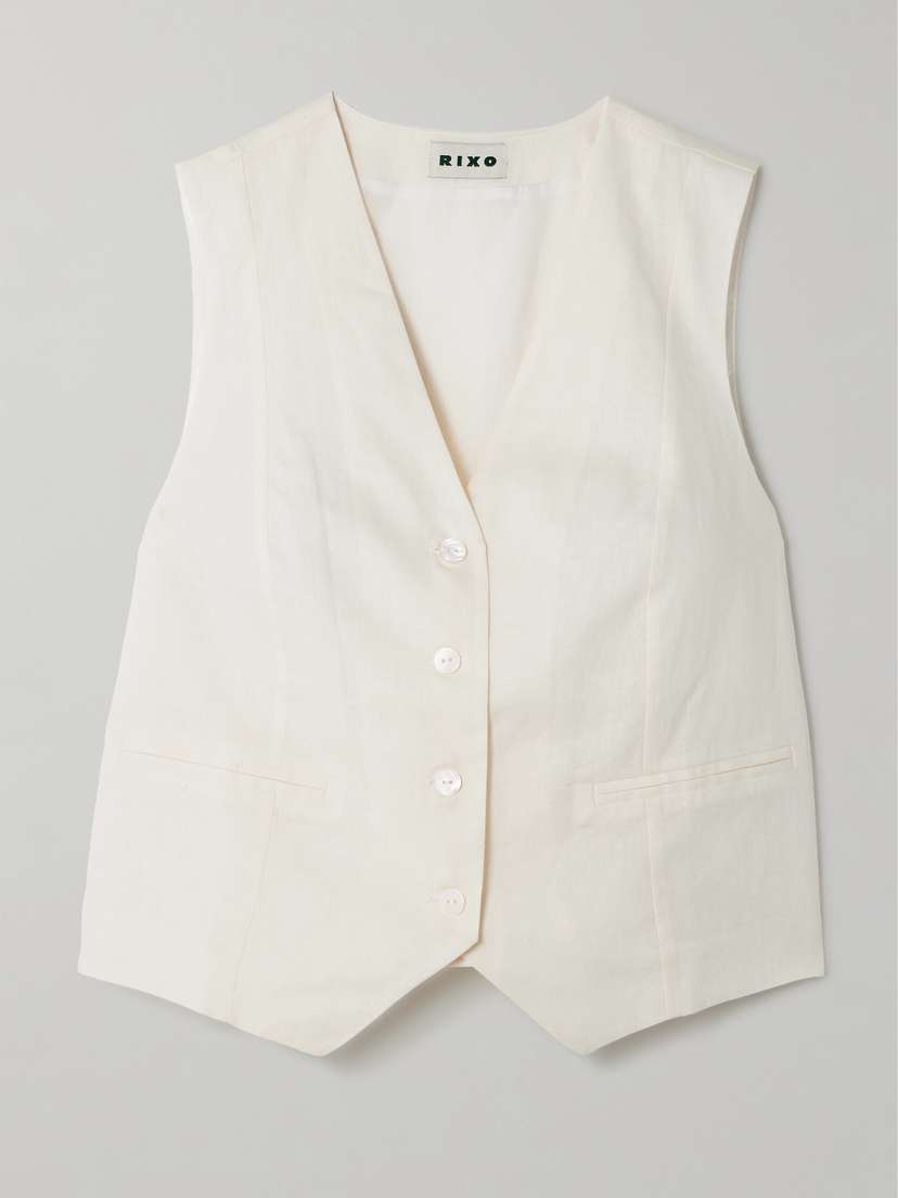 Rixo Norah Cotton And Linen-blend Vest