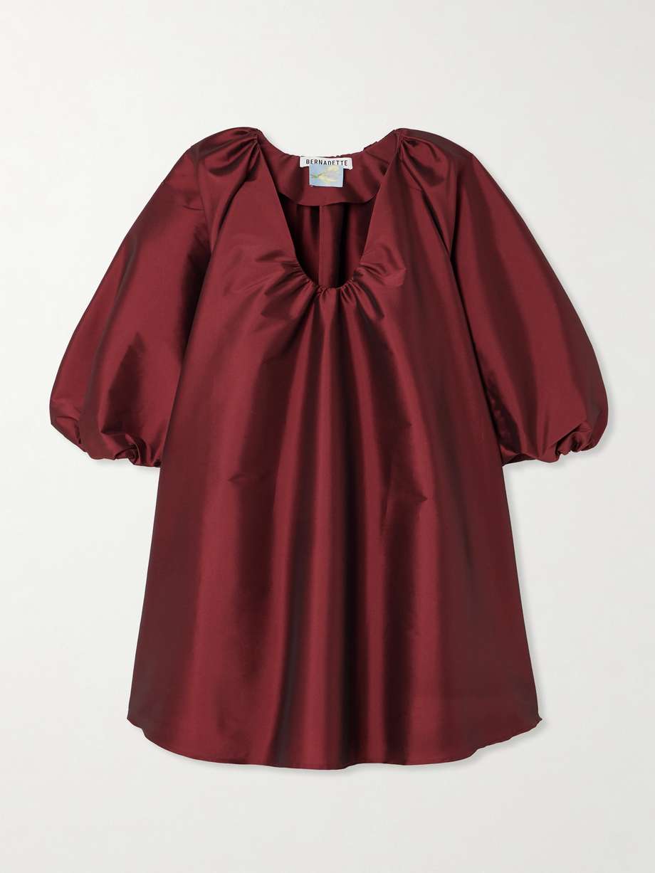 george gathered taffeta mini dress